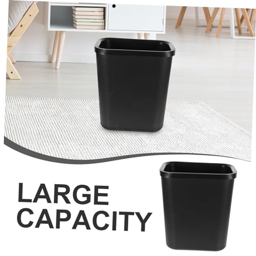 Caneca de basura rectangular negra Kichvoe de 15 L miniatura 6