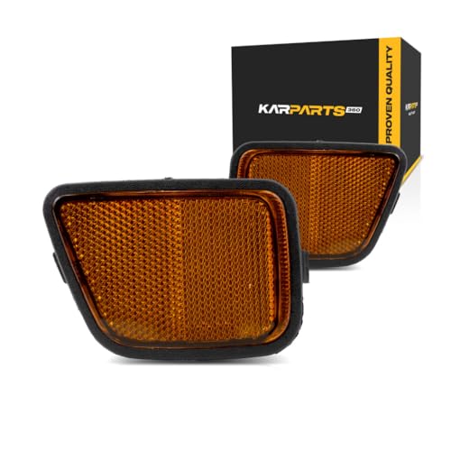 Image of For Honda CRV Front Reflector Assembly Unit 1997-2001 Pair Driver and Passenger Side | Yellow Lens | DOT Certified | HO2556101 + HO2557101 | 33851-S10-A01 + 33801-S10-A01