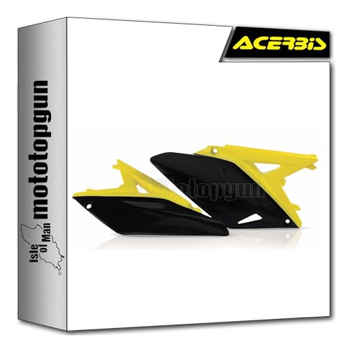 Side panels Acerbis haute résistance plastique jaune noir Suzuki RMZ 250