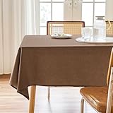 AUSSPVOCT Textured Tablecloth Rectangle 52x70 Water Resistant Spill-Proof Wipeable Fall Table Cloth Wrinkle Free Fabric Dining Table Cover for Kitchen Thanksgiving Party Farmhouse Decor