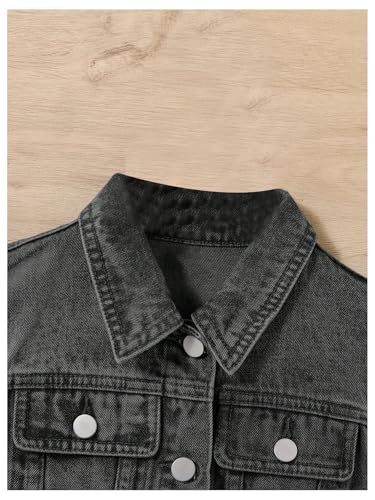 Image of SweatyRocks Girl's Denim Vest Button Down Sleeveless Jean Jacket Outerwear with Pockets