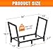 Minicloss 34 Inch Firewood Rack Outdoor Indoor, 2.7ft Wood Storage Rack Stand, Heavy Duty Fire Wood Holder for Fireplace（Black）