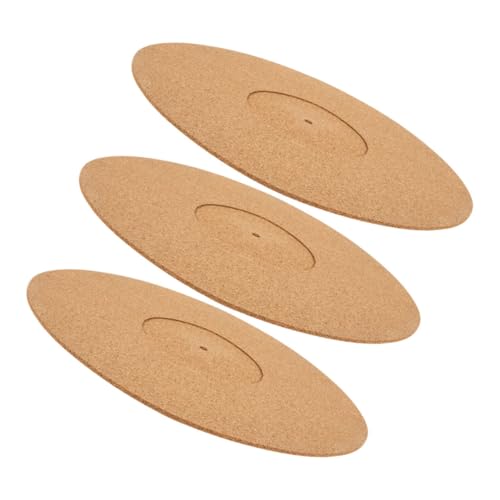 Unomor Cork Turntable Platter Mat Slip Mat for Record Player Anti-Static Vibration Dampening Round