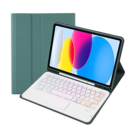 IPad Air 5/4 10.9C` 2022N 2020N pL[{[hP[XA7FobNCgA΂ŒE\BluetoothL[{[hAyVz_[}`^b`gbNpbh,Dark green