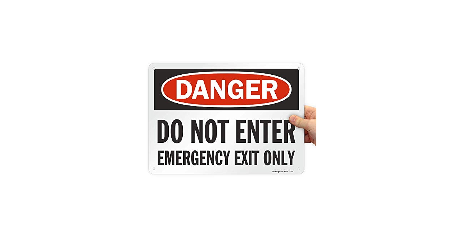 Amazon.co.jp: SmartSign 「Danger - Do Not Enter, Emergency