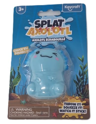Keycraft Splat Axolotl Squishy Toy, 3 Colours, One At Random