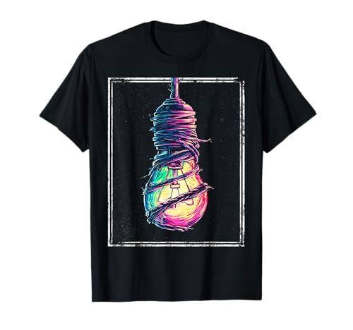 Bombilla Obra de Arte con Motivo geométrico Retro Camiseta