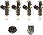 Set of 4 Genuine Fuel Injector 13537528176 For Mini R55 R56 R57 R58 R59 R60 R61 Cooper Countryman Paceman 7528176