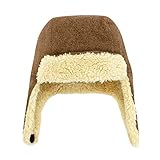 Zutano Cozie Fleece Unisex Toddler and Baby Trapper Hat, Cold-Weather Hat for Little Boys and Girls, Mocha Heather, 12 Months