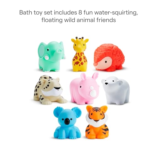 Munchkin Baby Bath Toy Squirts for Babies and Toddlers 9 Months and Up, Wild Animal Squirters, 8 Pack - image 5
