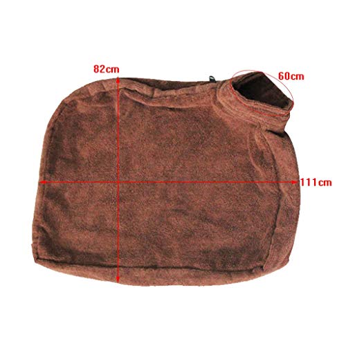 Tubayia Mikrofaser Hundebademantel Schnell Trocknend Haustier Katze Hund Bademantel mit Reißverschluss (L)