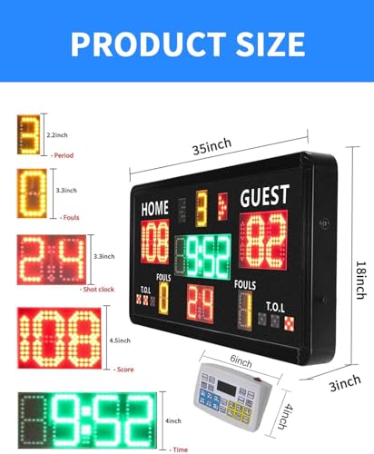 Set Marcador de Baloncesto con Reloj de Disparo miniatura 5