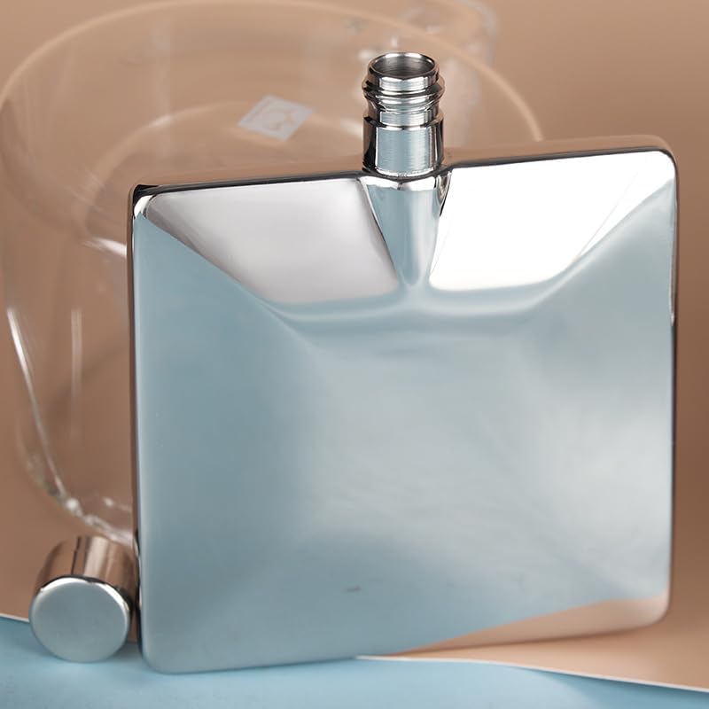 1Pc 100ml / 4Oz Flat Vodka Hip Flask Stainless Steel Portable Camping Flagons Liquor Whiskey Bottle Men Gift