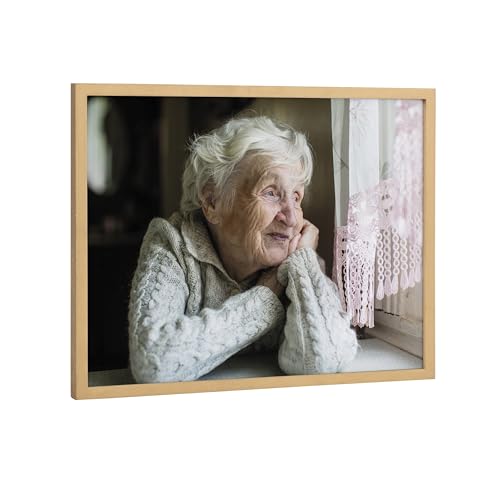 Kate and Laurel Custom Printed Framed Wall Art; 16x12 Gold;