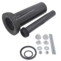 WC Anschluss Set 300mm, Anschlussgarnitur für Wand-WC mit Spülrohr Abflussrohr Kappen Dichtung und Befestigungsmaterial Montageset für Hänge-WC