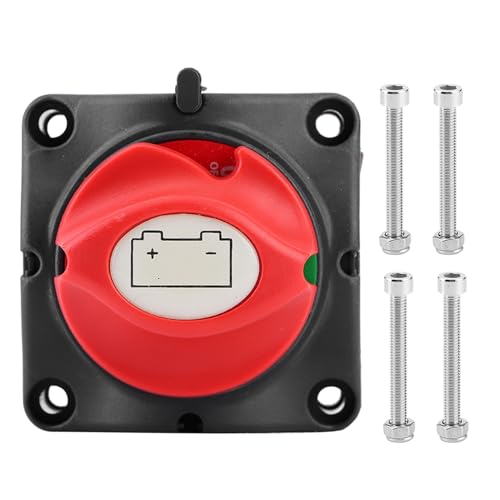 Qiilu 12V 600A Marine Battery Isolator Switch, Battery Power Isolator Master Disconnect Cut Off Two Level Switch for RV Yacht
