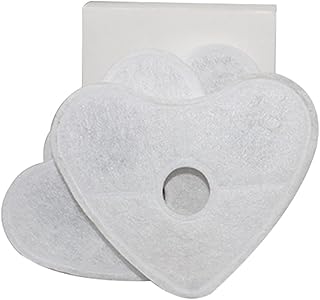 4 Pcs Water Drinking Fountain Filter Heart Shape Double Filtration System Keep Water For Softens The Water Durable Pet Fountain Filter Replacement