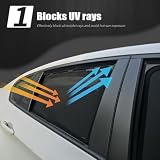 BPQYSBLD Samochodowe szyby boczne osłona przeciwsłoneczna do Volvo XC40 2018 2019 2020 2021 2022 2023 2024 2025 Moskitiera Anti UV Zasłony zaciemniające Akcesoria, 4 szt
