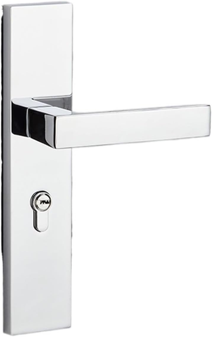 Modern Simple Indoor Bedroom Door Lock Double-Open Magnetic Silent Wooden Door Lock Nordic Light Luxury zinc Alloy Handle Lock(B zinc Alloy Door Lock)