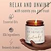 Kentucky Gifts, Kentucky Decor for Home - 'There's No Place Like Kentucky Candle, w/Tobacco, Vanilla & Kentucky Bourbon I Kentucky Souvenirs I Kentucky State Gifts I 9oz Jar, 50Hr Burn, USA Made #5