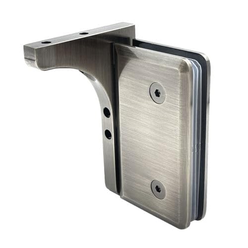 Replacement for Adjustable Montreal Glass to Wall Mount Pivot Hinge with Reversible ‘L‘ Bracke Replaces Parts