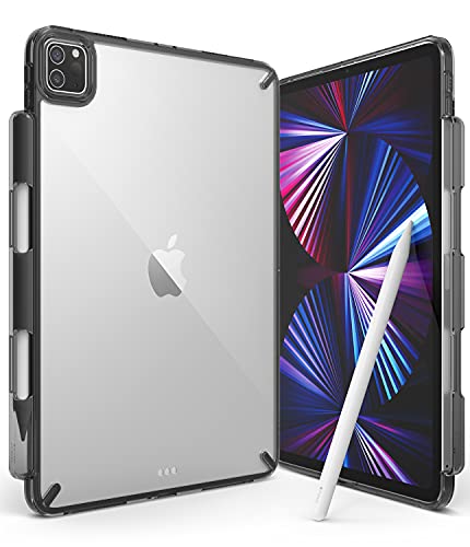 Ringke Fusion for iPad Pro 11" (2021) Case Back Cover Shock Proof Tablet Back Cover Built-in Stylus Apple Pencil Holder for iPad Pro 11 inch Back Cover Case - Smoke Black