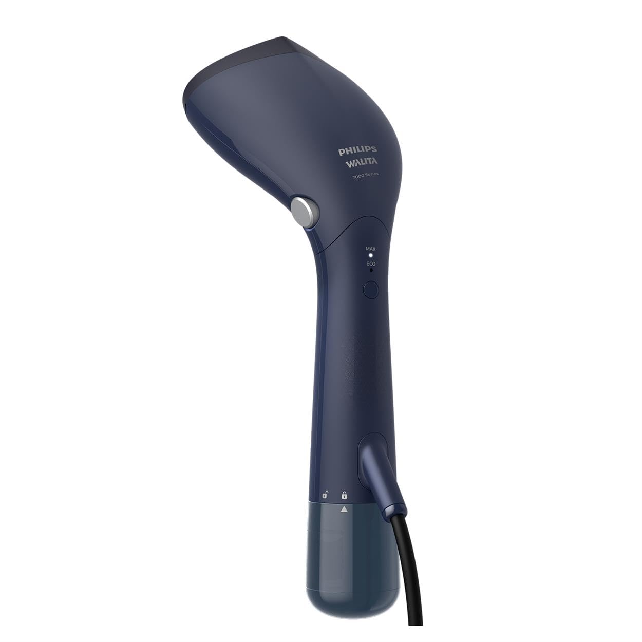 Philips Défroisseur à Main Série 7000 - Steamer 1500W, Vapeur 28g/min, Technologie OptimalTemp, Semelle Métal, Réservoir 100 ml, prêt en 30 sec, Pochette & gant, Léger 865g, Deep Azur (STH7020/20)