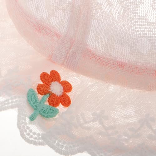 Girl Wide Brim Fisherman's Hat Breathable Mesh Sun Cap for Toddlers Lightweight Beach Hat for Outdoor Activities Pink3