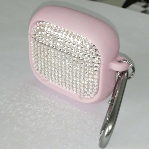 Image of Bling Rhinestone Case for AirPods 3rd with Metal Keychain,High Quality Hand Glued Diamond Soft Silicone+Hard PC Protective Cover, Compatible with Apple AirPods 3rd Generation Charging Case