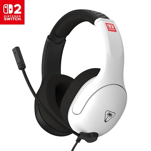 Turtle Beach Airlite Fit Wired Gaming Headset – Officially Licensed for Nintendo Switch 2, Nintendo Switch, Durable, Lightweight, Black and White