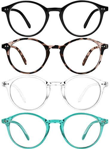 Image of Yogo Vision Blue Light Blocking Glasses Men Women Computer Anti Eyestrain Glasses Round Frame Blue Light Blocker Eyeglasses