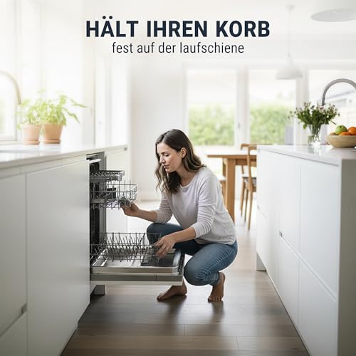 2x Laufschienenanschlag Spülmaschine hinten Endschienenkappen kompatibel mit Bauknecht, Ikea, Whirlpool, Beko Geschirrspüler Ersatzteile 1880580400