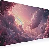 【PROTÉGEZ VOTRE BUREAU】: tapis souris d'ordinateur de haute qualité, renforcé par les bords, plus durable, ne s'usera pas, ne se déformera pas ou ne s'écaillera pas après une utilisation prolongée.