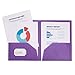 Blue Summit Supplies 6 Pack Multicolor Two Pocket Plastic Folders with Pockets, Heavy Duty Colored 2 Pocket Plastic Folders for School, and Business Card Slot, Home, and Work