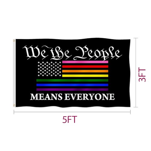 Drapeau LGBT We The People résistant décoloration polyester 90x152