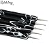 Rolabling 5Pcs Dotting Tools Nail Art Double-Ended Nail Dotting Tool Embossing Stylus Manicure Tools Nail Design, Painting, Sculpting & DIY Decorations Nail Art Tool (Black)