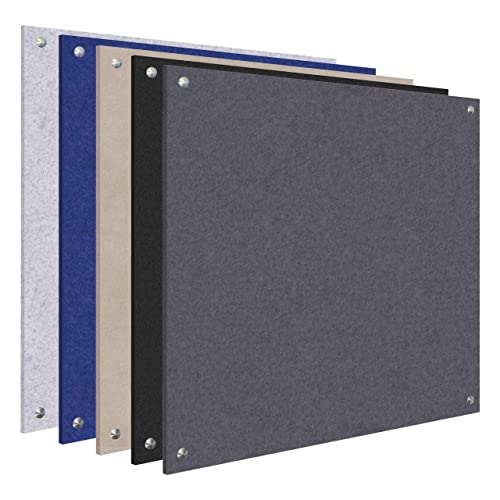 Paneles acústicos montados en pared Versare SoundSorb 5 unidades | Almohadillas para insonorización | Material absorbente para estudios, teatros o escuelas | Paneles gris oscuro 4' x 8' miniatura 4