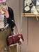 Women's shoulder bag, spacious multi pocket bag, women's crossbody bag, fashionable handbag, top handle, shoulder bag (burgundy)