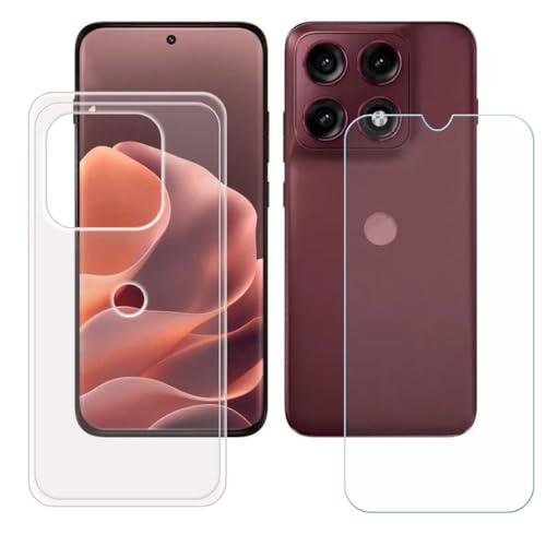 BMPNLSZ �K�p Motorola Edge 70 Pro�p+[�p�b�N]HD�����K���X�ėp�����ʂ����P�[�X�A�V���J�Q���P�[�XTPU�o���p�[�ی�o�b�N�P�[�X-Motorola Edge 70 Pro�p�X�N���C�u�h�~�ی��(6,78")