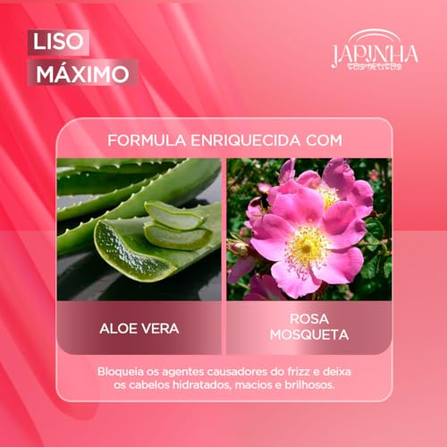 Leave-in Liso Máximo 120ml | Protetor Térmico, Efeito Liso Prolongado, Anti Frizz, Anti Ponta Dupla