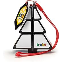 Rubiks Cube Christmas Tree Puzzle Game for Adults & Children, Mini Puzzle Keyring Size 1 x 2 x 3 cm Christmas Tree Decoration Problem Solving Childrens Toy Age 8+