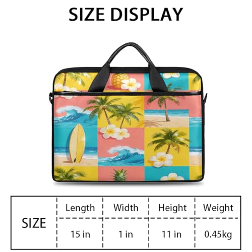 Maletín para portátil 15 pulgadas con diseño de patrón de verano miniatura 2