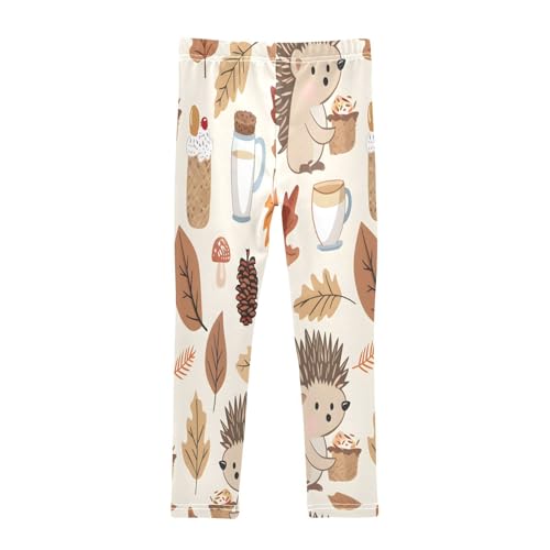 Bolaz Toddler Girls Leggings Printed Yoga Pants Leggings Hedgehog Cup for Kids2