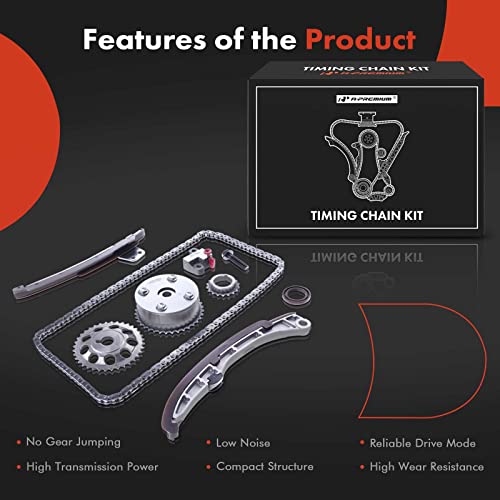 A-Premium 8PCS Engine Timing Chain Kit W/Sprocket & More [fits DOHC, 4Cyl 1.5L, 1NZ-FEA] Compatible with Scion xA xB 2004-2006 & Toyota Echo 2004-2005, Prius 2004-2009, Yaris 2006-2015 by A-Premium - Image 7