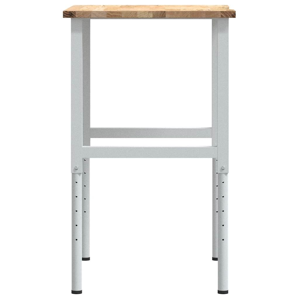 vidaXL Stolik roboczy, 80x60x(71,5-98) cm, drewno dębowe, stol warsztatowy, stół warsztatowe, stoł roboczy, stoł warsztatowy, stół roboczy