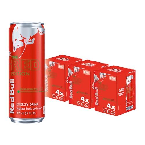 Image of Red Bull Energy Drink, Watermelon | 114mg Caffeine | Contains Taurine & B Vitamins | 12 Fl Oz Cans | Pack of 12