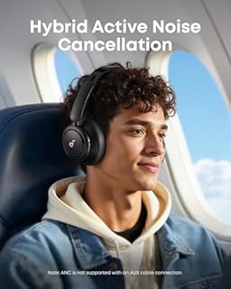 soundcore Life Q30 by Anker, Hybrid Active Noise Cancelling Headphones with Multiple Modes, Hi-Res Sound, Custom EQ via App, 50H Playtime, Comfortable Fit, Bluetooth, Multipoint Connection