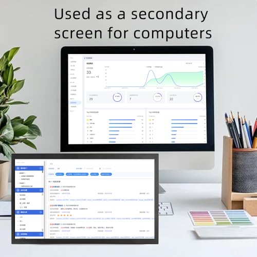 Image of 10.1-inch HDMI /VGA /AV Input Display with 1024 * 600 high-Definition Full View Module, Built-in Speaker, Computer Secondary Screen for Windows System, Monitor for RPI、 DVD、CCTV， No Touch