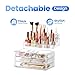 Masirs Clear Makeup Organizer - 16-Compartment Cosmetic and Jewelry Holder with 4 Drawers - Vanity Storage Box for Makeup, Skincare, Accessories, and Jewelry Display