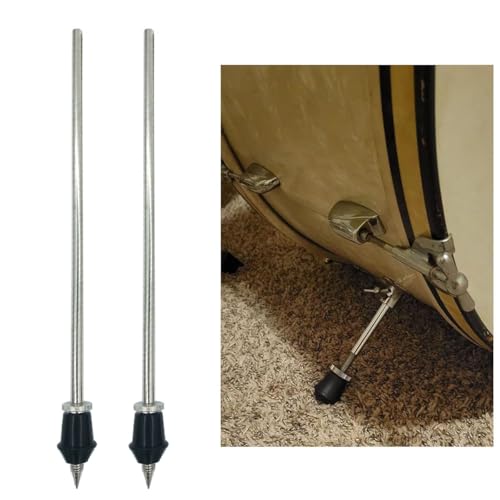 image for TUOREN 1 Pair Bass Drum Spurs Legs Vintage Metal Straight Floor Tom Le